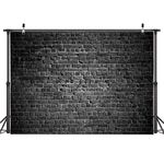 AIIKES 7x5FT Black Brick Backdrop Brick Backdrops for Birthday Party Brick Wall Photography Props Decoration for Party Birthday Party Backdrop Photo Background 11-894