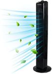 Prodex PX5229B Oscillating Tower Fan, 29 Inch, 3 Speed Settings, Oscillation Function, Bladeless Design, 40 Watts of Power, Overheat Protection, Black