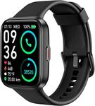 SKG Alexa Smartwatch Built-in with Phone Function, 1.69 Inch Fitness Watch with Heart Rate, Blood Oxygen, Pedometer, Sleep Tracker, IP68 Waterproof, Compatible for Men, Black, V7 PRO