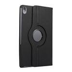 Hugewth 360°Rotating Case Compatible for Lenovo Tab P12 12.7 inch 2023 Case, Multi-Angle Swiveling Slim Cover Auto Wake/Sleep PU Leather Hard Back Shockproof (Black)