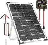 SOLPERK 30W Solar Battery Charger Solar Battery Maintainer + Upgrade 10A MPPT Charge Controller + Adjustable Mount Bracket for Car RV Boat Motorcycle,12V Solar Panel Kit Trickle Charging