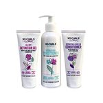 XO Curls Curl Therapy Range for Women & Men, All Day Definition Gel, Conditioner and Leave-in Conditioner Combo for frizz-free, soft natural curls