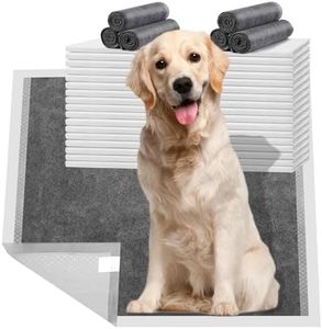 HIDOGGYLD Dog Pee Pads Extra Large 28" x 34", 40 Count, Activated Carbon Charcoal Puppy Pads XL, Potty Pads for Dogs with Adhesive Sticky Tape, Disposable Training Bed Pads for Pets, Doggies, Cats