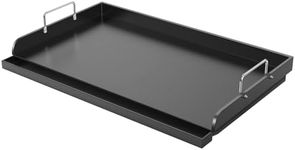 Uniflasy Nonstick Coating Cooking Griddle for Gas Grill, 25"x16” Griddle Plate Insert for Gas Stove, Charcoal/Electric Grill Gas Grill Large Flat Griddle Top Plate for Camping & Tailgating Grilling