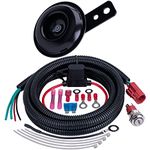 AOLIHAN RZR Horn Kit,Universal UTV Horn Kit with Button Wire Harness,Compatible with ATV,Golf Cart,Polaris RZR Ranger,Side by Side,Club Car(black disc horn kit)