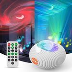 ALACRIS Galaxy Projector Light, 4-in-1 Star Light Projector with Aurora and Spiral Galaxy, Starry Sky and Moon, Multicolor Galaxy Light Projector with Timer and White Noise