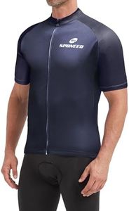 Men’s Cycle Jersey Short Sleeve Reflective Road Biking Shirt with Pockets Bicycle Wear US XL Black Gray