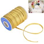 Edging Braid Trim DIY Handmade Piping Bias Tape Polyester Trim for Sewing Trimming Upholstery 70yd (Gold)