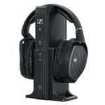 Sennheiser RS 175 RF Wireless Headphones For TV System with Bass Boost and Surround Sound Modes, Compact and Ergonomic, Wireless TV Listening, Black