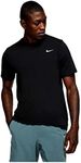 Nike Men's Men's Nike Dry Tee Drifit Cotton Crew Solid Short Sleeve, Black/White, XX-Large US