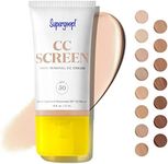 Supergoop! CC Screen - SPF 50 PA++++ CC Cream, 100% Mineral Color-Corrector & Broad Spectrum Sunscreen - Tinted Moisturizer, Concealer & Buildable Coverage Foundation - 1.6 fl oz