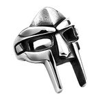 Arcutina Doom Mask Rings Gothic Punk Stainless Steel Ring Vintage Viking Rings for Men, 8, Metal, No Gemstone