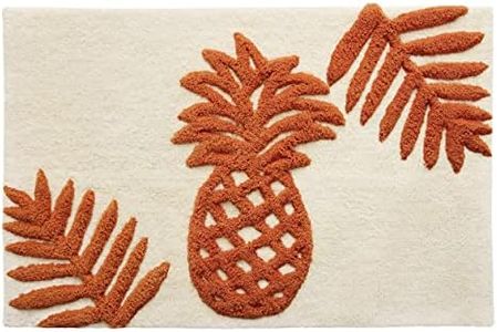 Tommy Bahama - Bathroom Rug, Cotton Bath Mat, Highly Absorbent Bathroom Decor (Batik Pineapple Orange, 20" x 30")