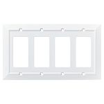 Franklin Brass W35252-PW-C Classic Architecture Quad Decorator Wall Plate/Switch Plate/Cover, Pure White