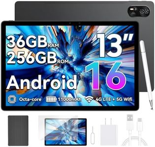 Blackview 13" Android Tablet Mega8 2025, 256GB ROM, Octa-core Unisoc T620 Gaming Tablet, Android 15 tableta,11000mAh/18W,13 inch Large Tablets,Google GMS,Widevine L1, LTE/5G WiF, 13+50MP,Pen&Case,Gray