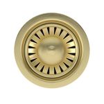 Liquida SW1BR Brushed Brass Kitchen Sink Basket Strainer Waste