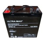 2 X ULTRAMAX 12V 55Ah AGM PRIDE JAZZY 1105 MOBILITY SCOOTER WHEELCHAIR BATTERIES