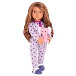 Our Generation – 18-inch Doll – Brown Eyes & Brunette Hair – Pajama Onesie Outfit – Elephant Stuffed Animal – Toys For Kids Ages 3 & Up – Maria