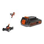 BLACK+DECKER 3-in-1 Lawn Mower with Extra Lithium Battery 2.0 Amp Hour (MTC220 & LBXR2020-OPE)