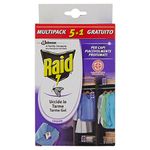 Raid Wardrobe Gel (Pack of 6) Lavender Scent Protection for Full Season