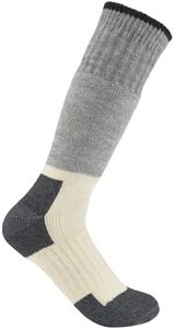 Carhartt Men's Arctic Heavyweight Merino Wool Blend Boot Sock, Heather Black, X-Large