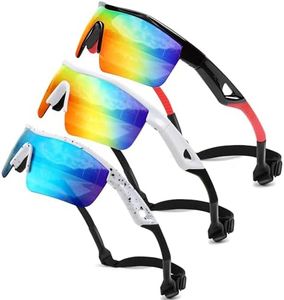 FEISEDY 3Pack Kids Teens Baseball Polarized Sunglasses Sports TR90 Frame Boys Girls Cycling B2454