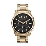 Armani Exchange Watch for Men, Quartz Chronograph Movement, 45 mm Gold Stainless Steel Case with a Stainless Steel Strap, AX2095