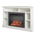 Ameriwood Home Overland Electric Corner Fireplace for TVs up to 50", White