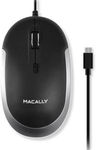 Macally USB Type C Mouse - Slim & Compact Design - USB C Mouse for MacBook Pro iMac PC etc. - Simple 3 Button & Scroll Wheel Layout with DPI Switch - Comfortable Plug & Play Apple Wired Mouse USBC