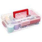BTSKY Clear Plastic Storage Box wit