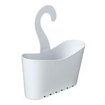 TATAY Polypropylene shower basket with hooks, multifunctional basket, allows you to hang the basket in the shower, white, dimensions 25 x 9 x 28 cm