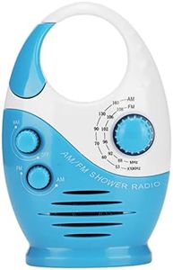 Radio Portátil, Altavoz de Radio de Ducha Impermeable Am ​​FM, Reproductor de Radio de Bolsillo Estéreo Fuerte con Diseño de Gancho Superior, Se Puede Colgar, Batería de Larga Duración