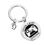 BEKECH New Uncle Keychain Pregnancy Announcement Uncle Level Unlocked Keychain Uncle to Be Gifts, New Uncle Keychain, Small