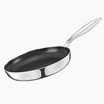 Hawthyhome Stainless Steel Non Stick Frying Pan 20cm, Induction Frying Pan with Stainless Steel Handle, Non Stick Pan for Induction Hob, 5-Ply Non-Toxic Skillet Pan, Oven Safe & Suitable for All Hobs