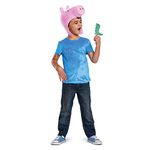 Disguise George Pig Costume for Boys, Classic Character Top and Hat, Toddler Size Large (4-6)