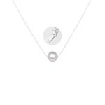 QAPAWE White Single Pearl Necklace 