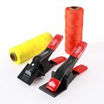 Goldblatt 4 Pieces Mason Line Clamps & Mason Line String Line - Red & Orange Nylon Twine String Rolls, Concrete Tools Set, Construction Masonry Measurement String for A String Level