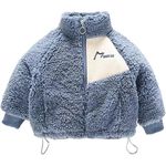Tricycle Clothing Kids Boys & Girls Unisex Winter Full Sleeves Quilted Furr Warm Jacket (3-4 Year, Blue)