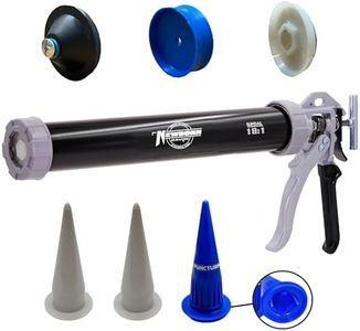 Newborn 620AL-BLACK Round Rod Gun with Aluminum Barrel, 18:1 Thrust Ratio, 20 oz. Sausage, Black