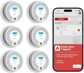 X-Sense Smart Smoke Detector Carbon Monoxide Detector Combo with Replaceable Battery, Wi-Fi Smoke and Carbon Monoxide Detector with Real-Time App Notifications, SC07-WX, 6-Pack