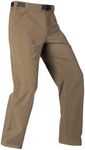 FREE SOLDIER Men's Outdoor Cargo Hiking Pants with Belt (Lightweight Waterproof Quick Dry Tactical Pants Nylon Spandex (Brown 34W/32L)