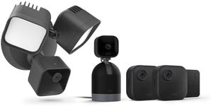 Blink Outdoor 4 (4th Gen) cameras + Wired Floodlight Camera + Mini Pan-Tilt Camera – HD live view, motion detection, two-way talk, set up in minutes, Works with Alexa