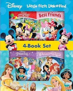 Disney Mickey Mouse, Minnie, Princess and more! - Little First Look and Find Activity Book 4-Book Set - PI Kids