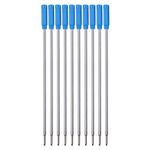 10 x Blue Ink Pen Refills for Cross Ballpoint Pens, 11.6cm Blue Ballpoint Pen Refills Compatible with Cross 8513 Ballpoint Pens, Medium Size Tip (10)