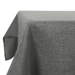 Deconovo Large Water Resistant Faux Linen Tablecloth Rectangle Table Cloth for Dinning 55x95in(140x240cm) Grey