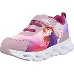 Disney Frozen Trainers Burgundy/Purple Synthetic 11 UK Kid