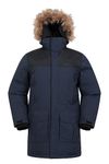 Mountain Warehouse Antarctic Mens Waterproof Puffer Rain Jacket Dark Blue Large