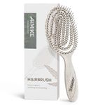 AIMIKE Detangle Hair Brush, Bio-Friendly Detangler Hair Brush for Thick Hair, Curved Vented Hair Brush w/Soft Bristles, Glide Through Tangles with Ease for Women, Men & Kids, Wet Hair Brush Detangler