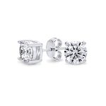 .75CT CZ Round Brilliant Cut Stud Earrings AAA CZ Unisex .925 Sterling Silver