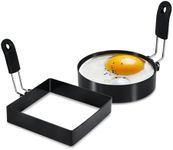 LXLOVESM 4'' Round+Square Egg Rings